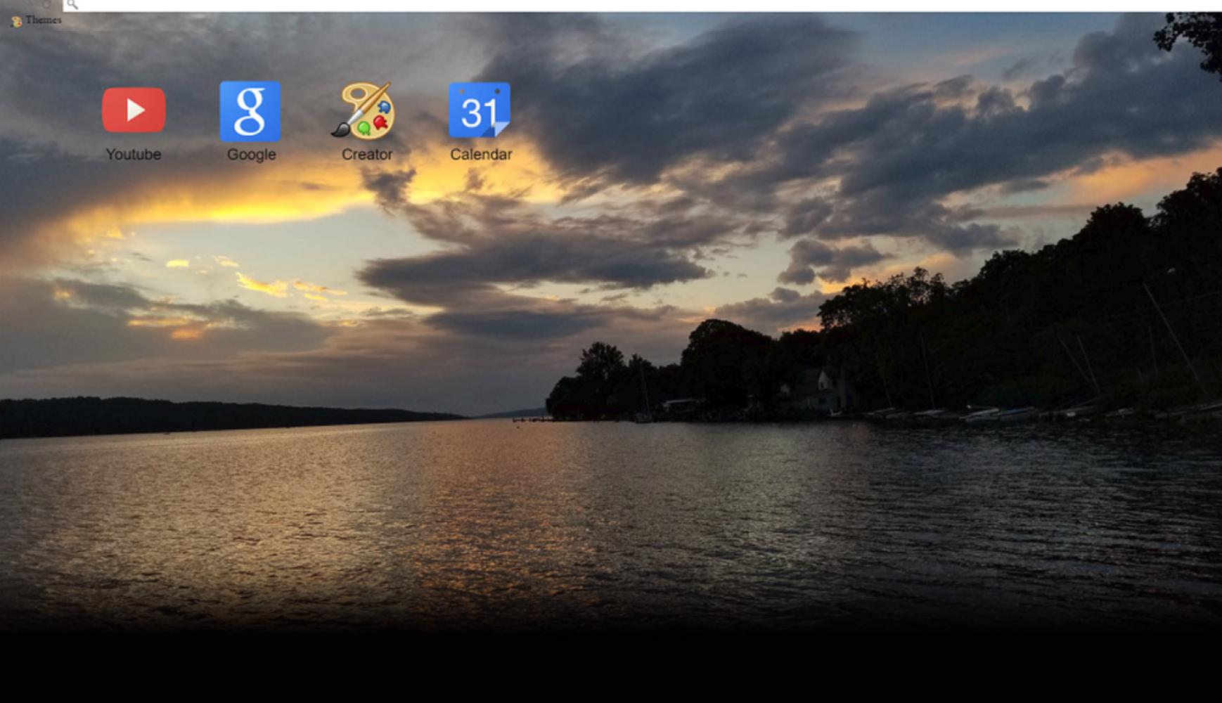 East Shore Park @ Twilight Free Google Chrome Theme